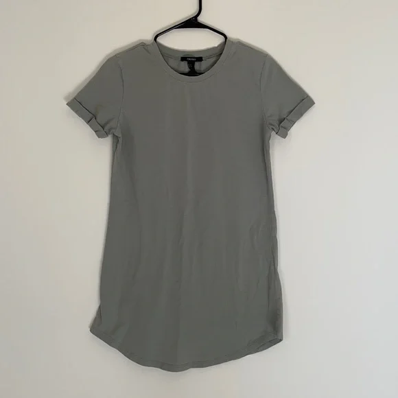Forever 21 Sage Green T-Shirt Dress